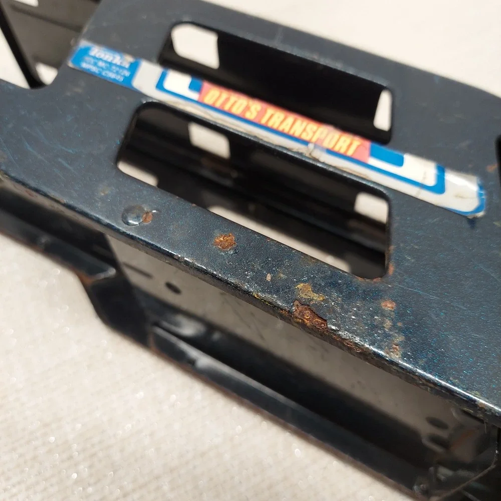Vintage Tonka Pressed Steel Otto's Transport Car Hauler Trailer Blue 13 Inch